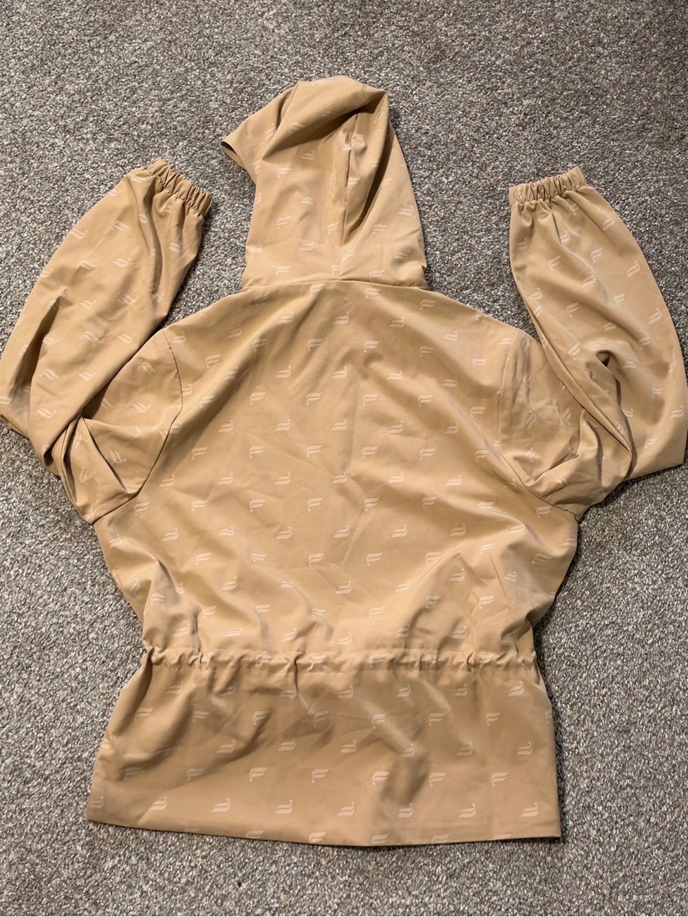 Fabletics Caramel Tan Half-Zip Drawstring Pullover